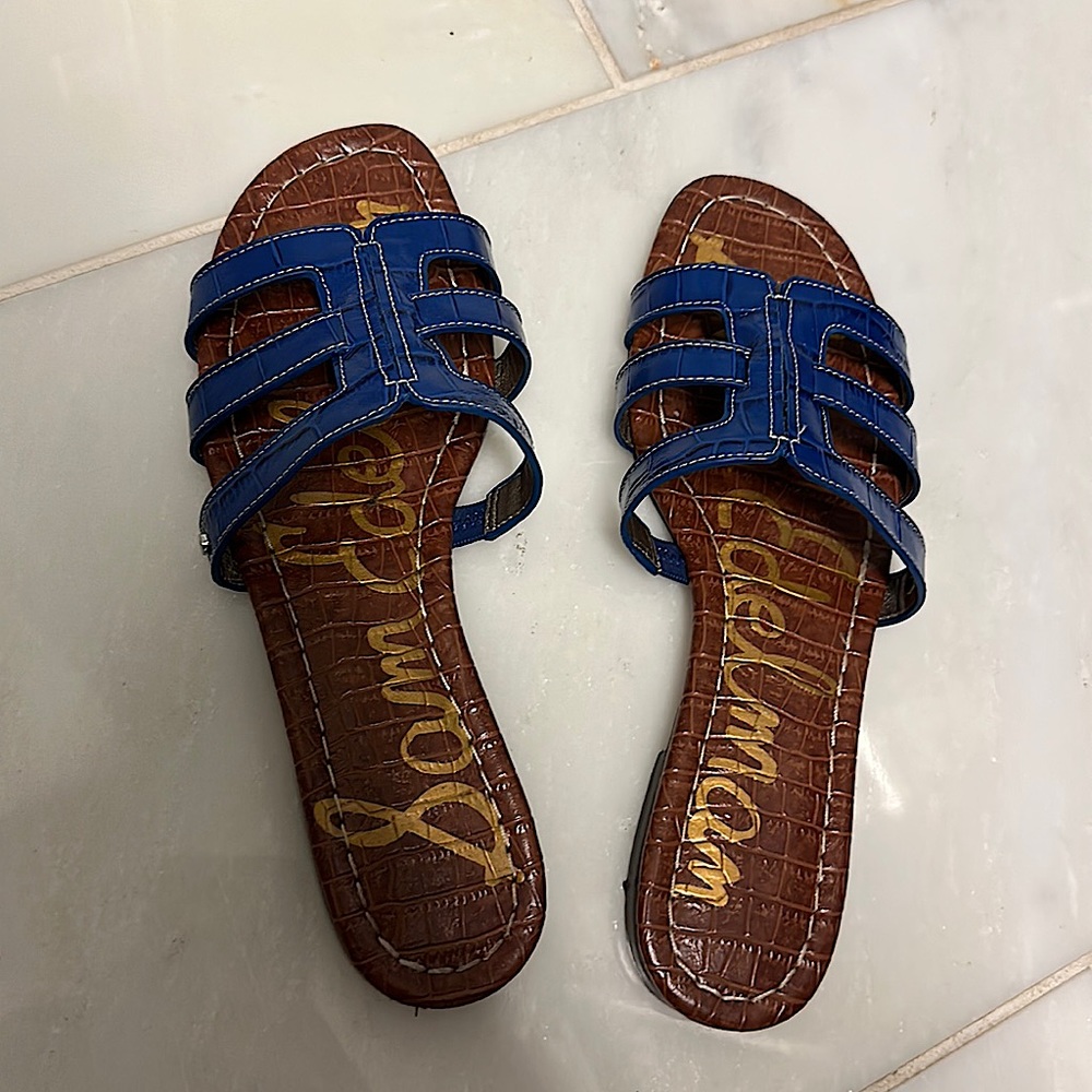 Sam Edelman Bay Slide Blue Sandals - size 8